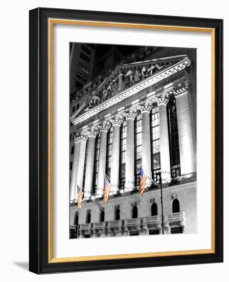 New York Stock Exchange at Night-Phil Maier-Framed Photographic Print