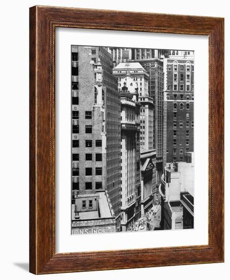 New York Stock Exchange Building Move About on Nassau St-Andreas Feininger-Framed Photographic Print