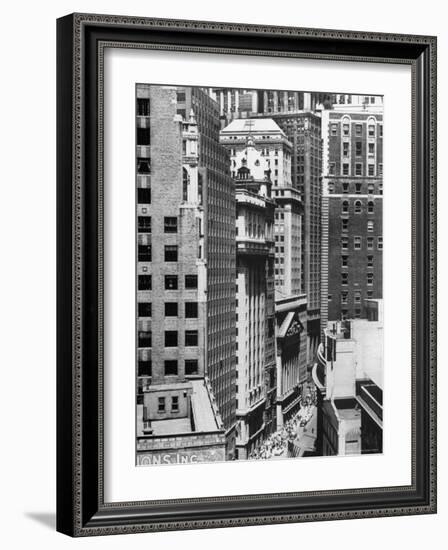 New York Stock Exchange Building Move About on Nassau St-Andreas Feininger-Framed Photographic Print