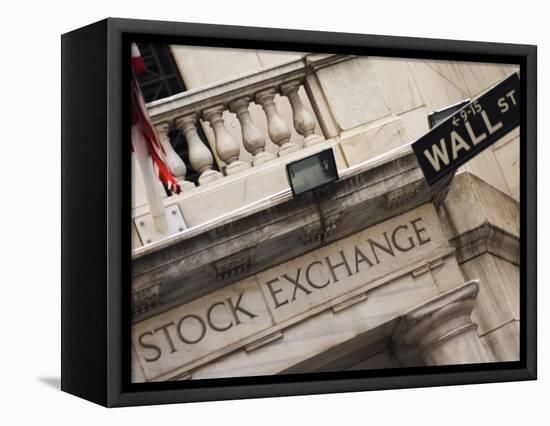 New York Stock Exchange, Wall Street, Manhattan, New York City, New York, USA-Amanda Hall-Framed Premier Image Canvas