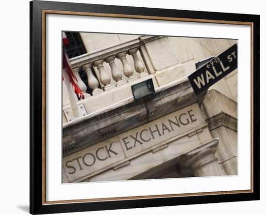 New York Stock Exchange, Wall Street, Manhattan, New York City, New York, USA-Amanda Hall-Framed Photographic Print