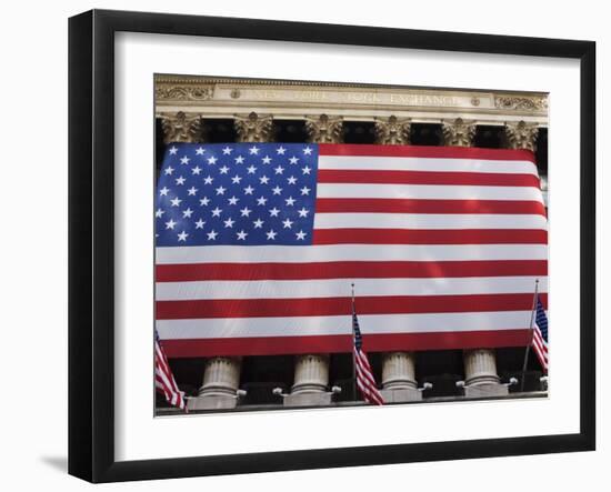 New York Stock Exchange, Wall Street, Manhattan, New York City, New York, USA-Amanda Hall-Framed Photographic Print