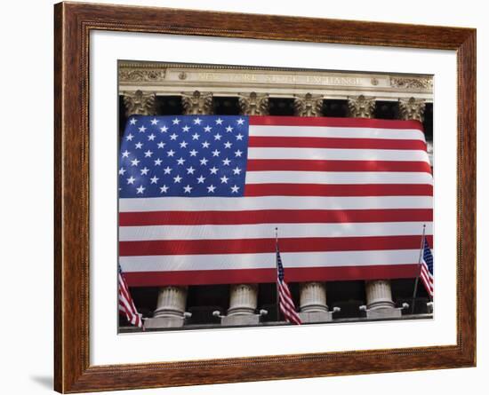 New York Stock Exchange, Wall Street, Manhattan, New York City, New York, USA-Amanda Hall-Framed Photographic Print