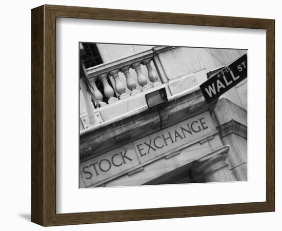 New York Stock Exchange, Wall Street, Manhattan, New York City, New York, USA-Amanda Hall-Framed Photographic Print