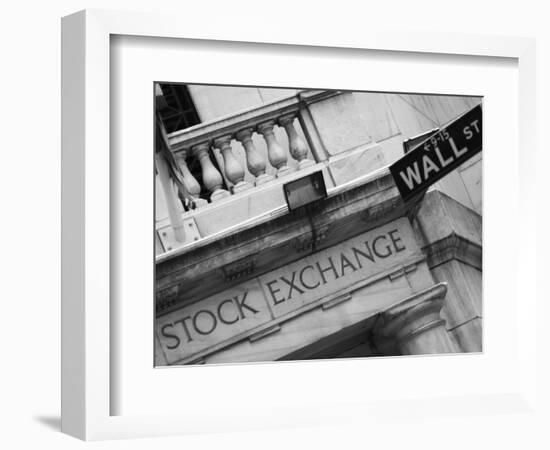 New York Stock Exchange, Wall Street, Manhattan, New York City, New York, USA-Amanda Hall-Framed Photographic Print