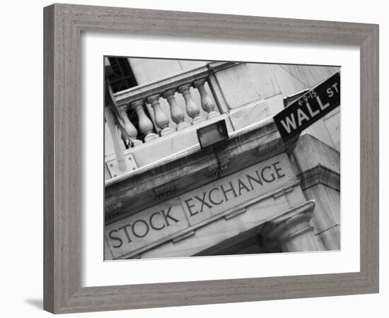 New York Stock Exchange, Wall Street, Manhattan, New York City, New York, USA-Amanda Hall-Framed Photographic Print