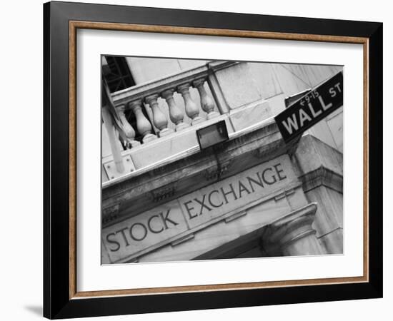 New York Stock Exchange, Wall Street, Manhattan, New York City, New York, USA-Amanda Hall-Framed Photographic Print