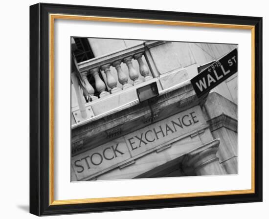 New York Stock Exchange, Wall Street, Manhattan, New York City, New York, USA-Amanda Hall-Framed Photographic Print