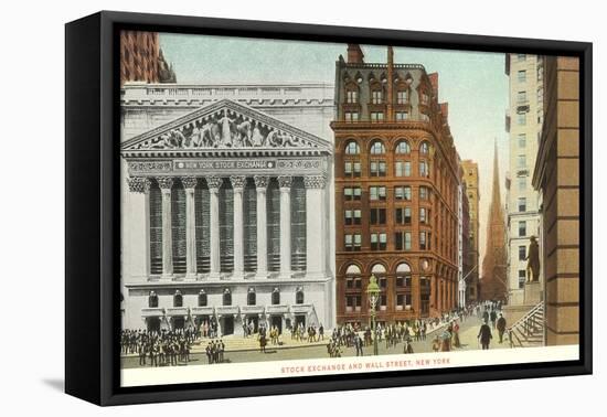 New York Stock Exchange, Wall Street, New York City-null-Framed Stretched Canvas