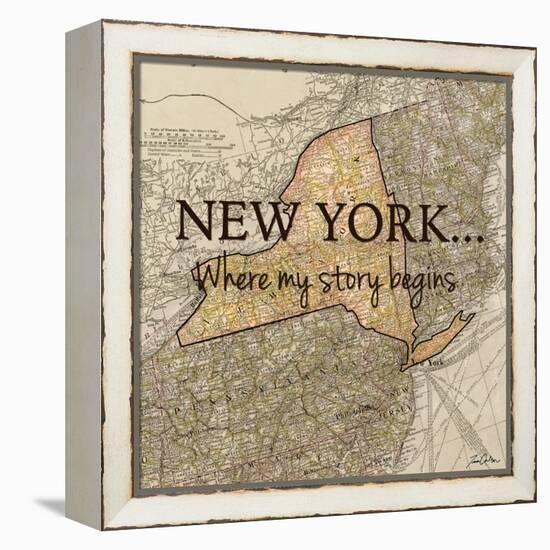 New York Story-Tina Carlson-Framed Stretched Canvas