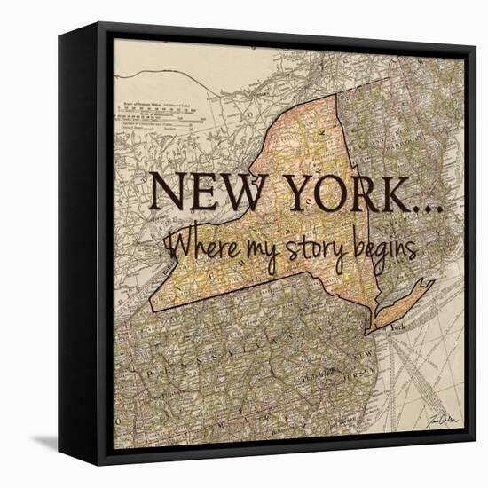 New York Story-Tina Carlson-Framed Stretched Canvas