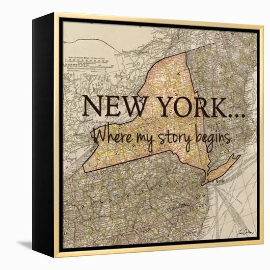 New York Story-Tina Carlson-Framed Stretched Canvas