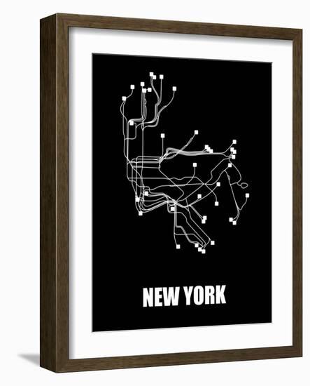 New York Subway Map III-null-Framed Art Print