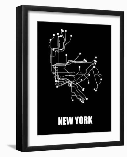 New York Subway Map III-null-Framed Art Print