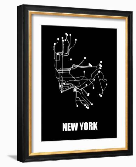 New York Subway Map III-null-Framed Art Print