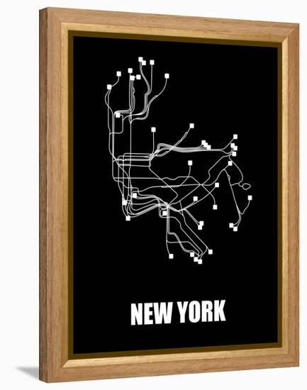 New York Subway Map III-null-Framed Stretched Canvas