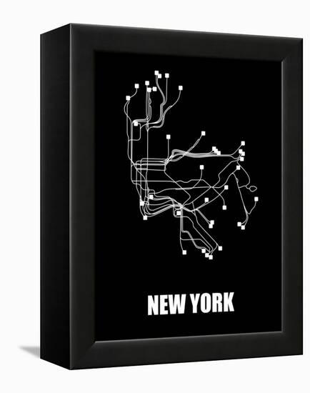 New York Subway Map III-null-Framed Stretched Canvas