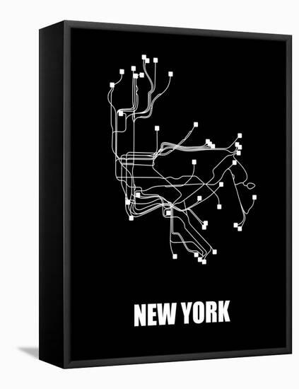 New York Subway Map III-null-Framed Stretched Canvas