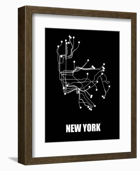 New York Subway Map III-null-Framed Art Print