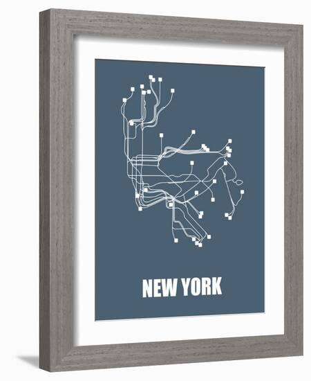 New York Subway Map-null-Framed Art Print