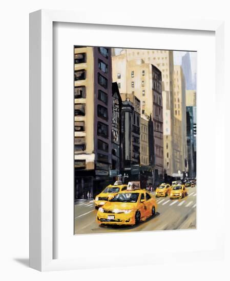 New York Taxi 1-Robert Seguin-Framed Art Print