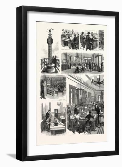 New York: the Great Home of the Telegraph in America the Western Union Telegraph Company-null-Framed Giclee Print