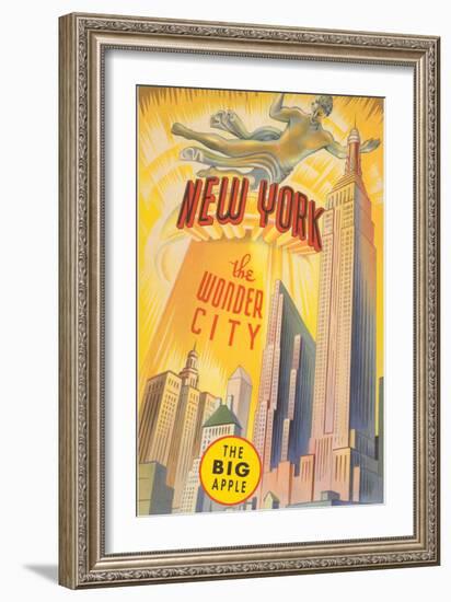 New York, the Wonder City, Skyscrapers-null-Framed Art Print