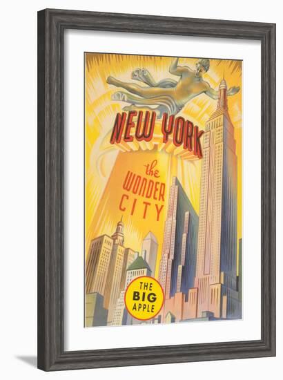 New York, the Wonder City, Skyscrapers-null-Framed Art Print