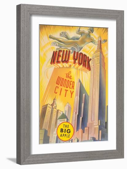 New York, the Wonder City, Skyscrapers-null-Framed Art Print