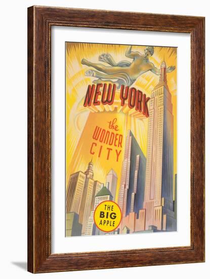 New York, the Wonder City, Skyscrapers-null-Framed Art Print