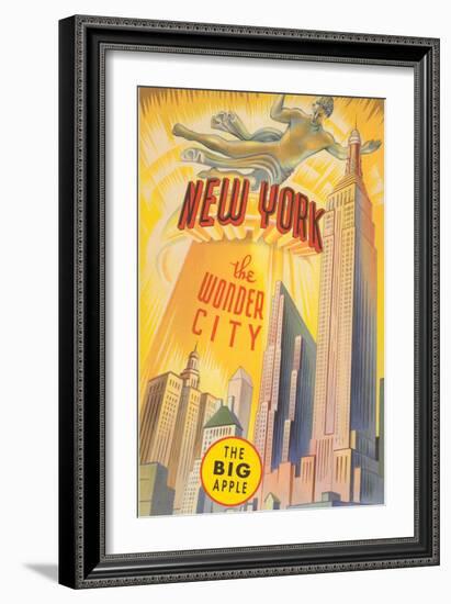 New York, the Wonder City, Skyscrapers-null-Framed Art Print