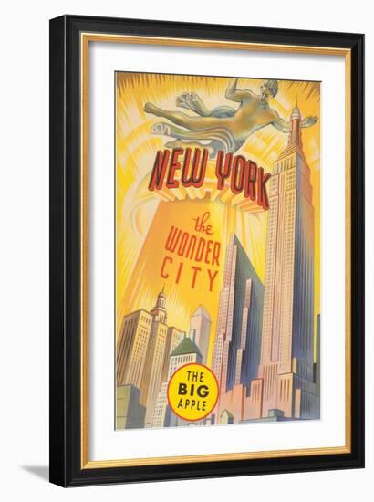 New York, the Wonder City, Skyscrapers-null-Framed Art Print