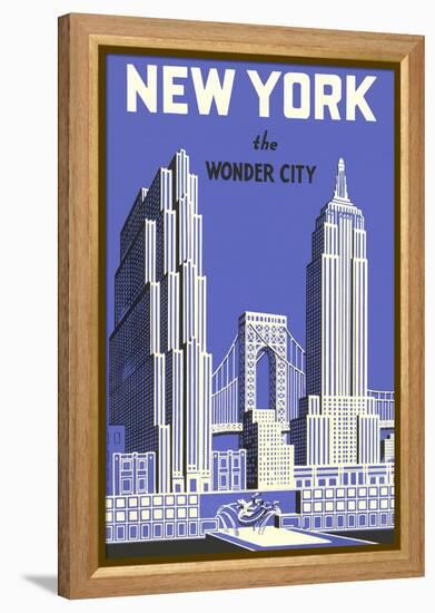 New York, the Wonder City-null-Framed Stretched Canvas