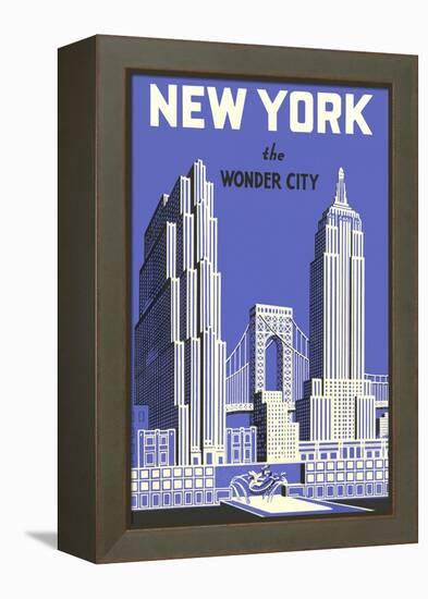 New York, the Wonder City-null-Framed Stretched Canvas