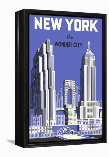 New York, the Wonder City-null-Framed Stretched Canvas