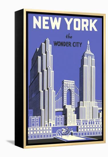 New York, the Wonder City-null-Framed Stretched Canvas