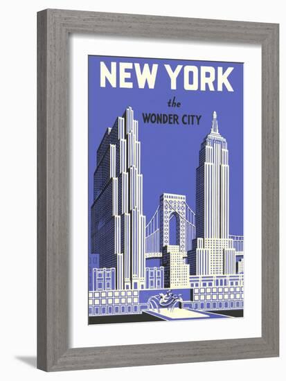 New York, the Wonder City-null-Framed Premium Giclee Print