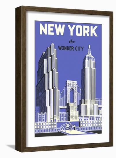 New York, the Wonder City-null-Framed Premium Giclee Print