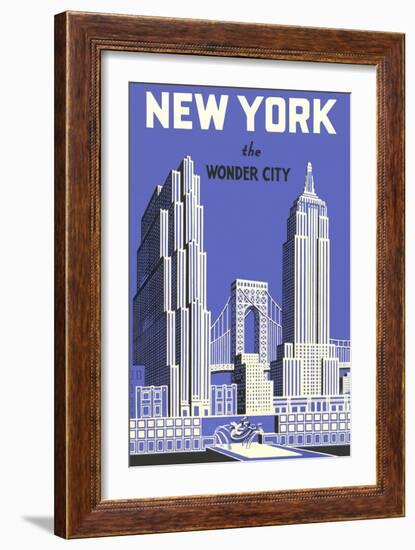 New York, the Wonder City-null-Framed Premium Giclee Print