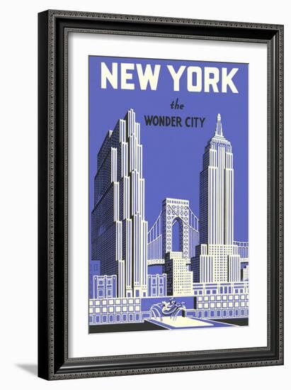 New York, the Wonder City-null-Framed Premium Giclee Print