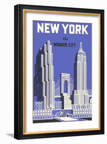 New York, the Wonder City-null-Framed Premium Giclee Print