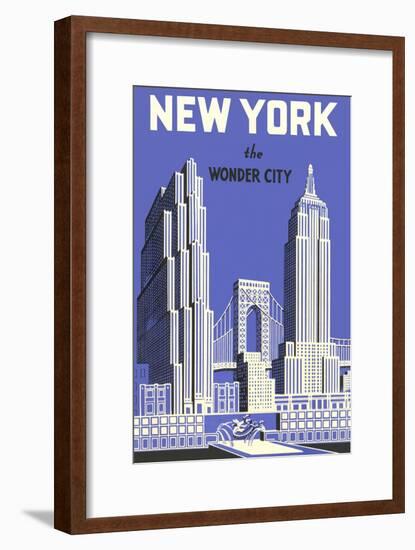 New York, the Wonder City-null-Framed Art Print