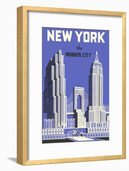 New York, the Wonder City-null-Framed Art Print