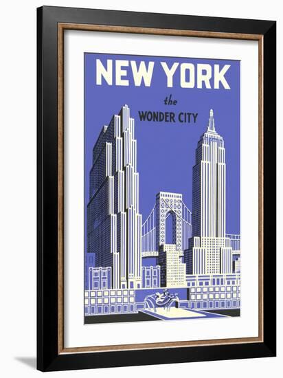 New York, the Wonder City--Framed Art Print