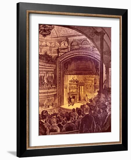 New York theatre interior 1882-Charles Graham-Framed Giclee Print