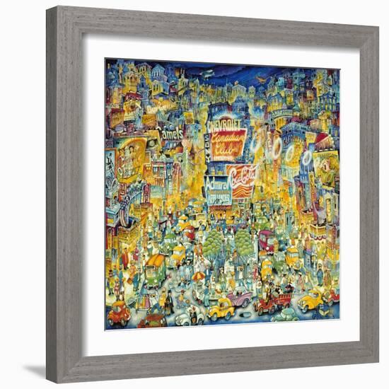 New York Times Square-Bill Bell-Framed Giclee Print