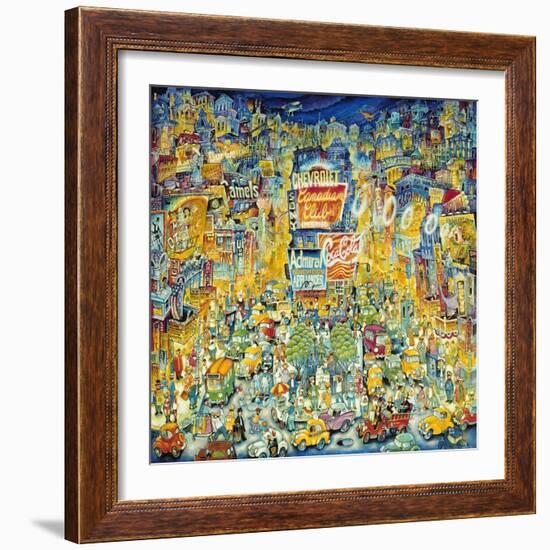 New York Times Square-Bill Bell-Framed Giclee Print