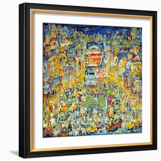 New York Times Square-Bill Bell-Framed Giclee Print