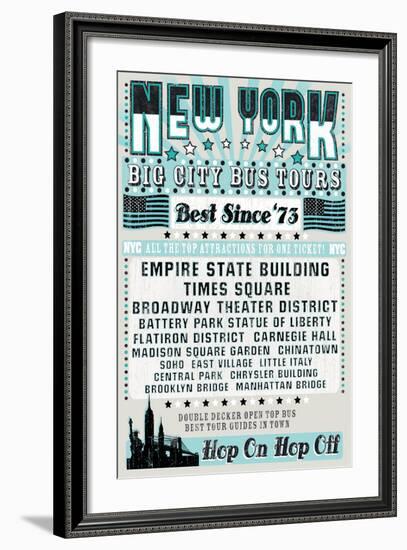 New York Tours '73-The Vintage Collection-Framed Art Print