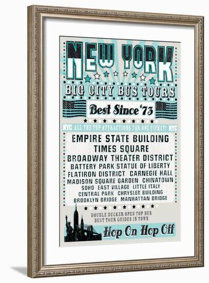 New York Tours '73-The Vintage Collection-Framed Art Print